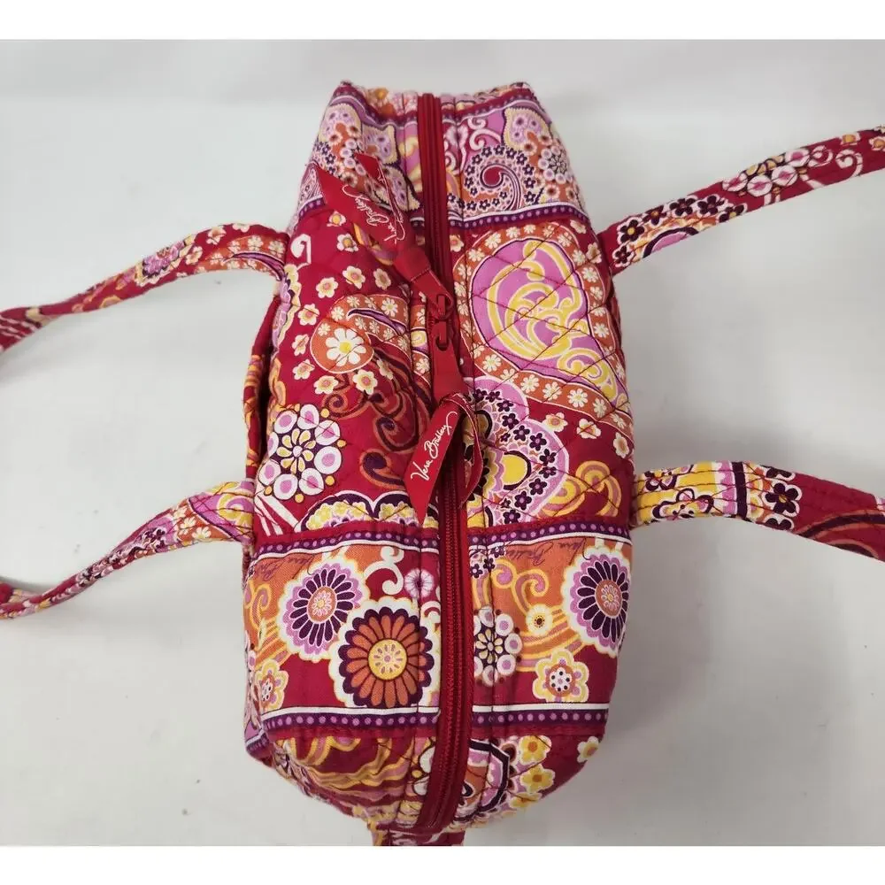 Vera Bradley Raspberry Fizz Rare Retired Quilted Shoulder Bag Mini Duffle Y2K